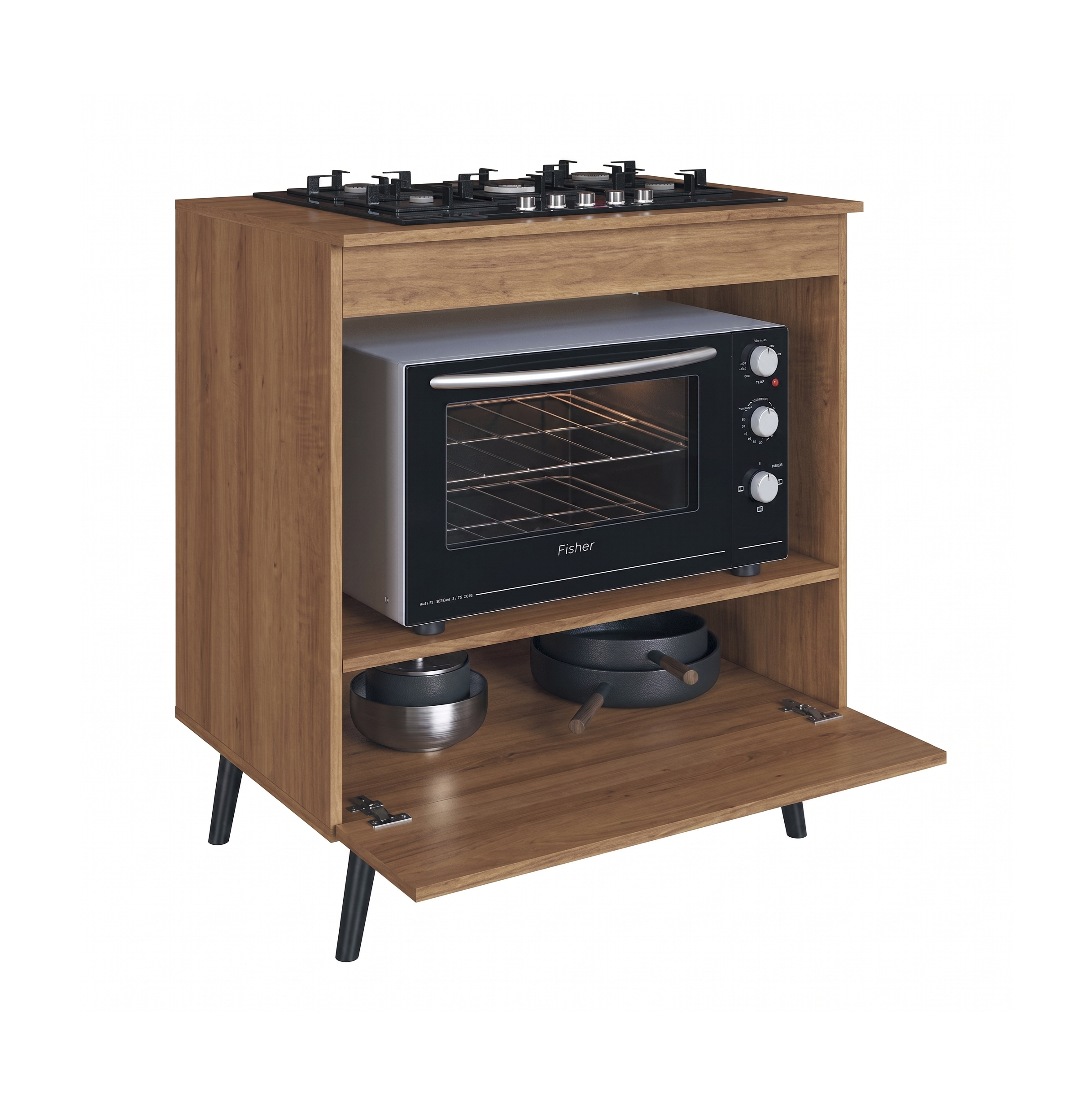 Balcão Cooktop — cor mel