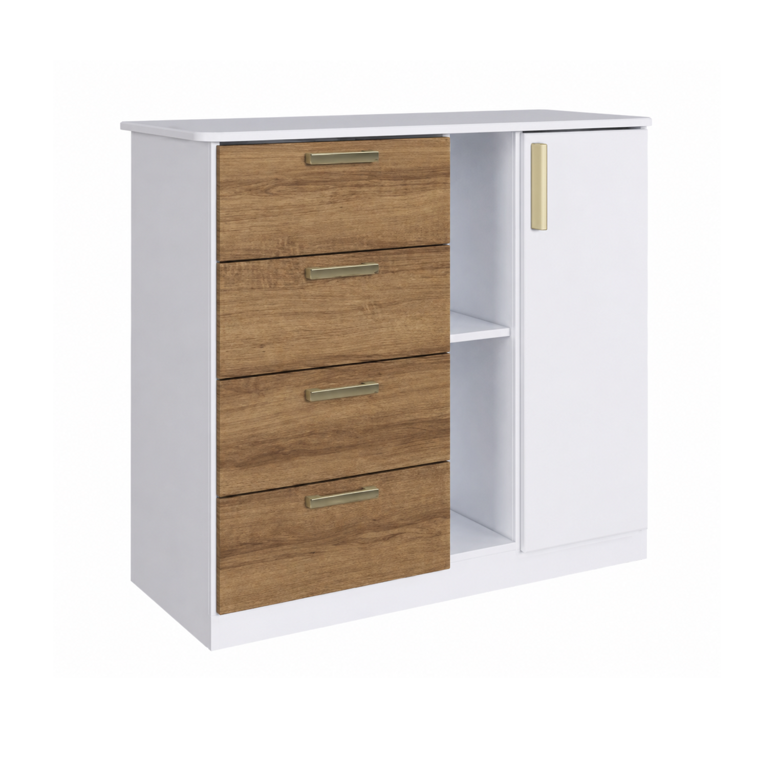 Cômoda 4 Gavetas 1 Porta