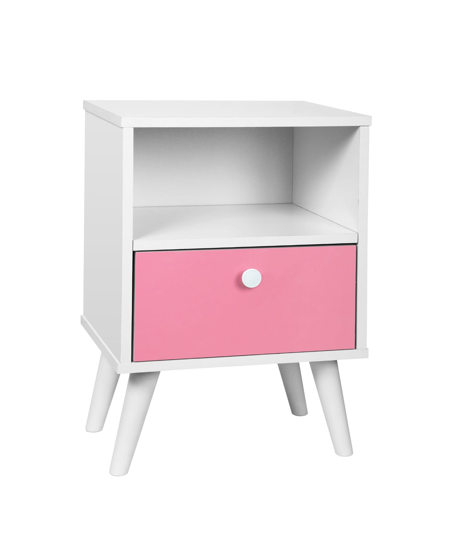 Mesa de Cabeceira com Gaveta — cor rosa